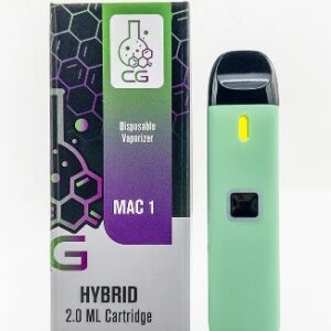 Buy CG Extracts Premium Concentrates Vape Pen UK – MAC1 online — a premium 2ml D9 distillate vape pen capturing the bold, complex flavor and potent effects of the iconic MAC1 strain. Perfect for social sessions and daily use. Discreet UK delivery guaranteed.