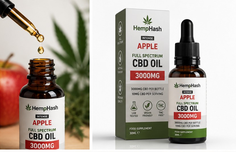 Full Spectrum Apple CBD Oil dropper